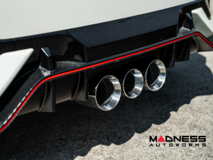 Honda Civic Performance Exhaust System - CORSA Performance - Cat Back (Xtreme) - Polished Pro-Series - Tri 4.5" Tip - `17-`21